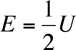 Virial Theorem - E=1/2·U