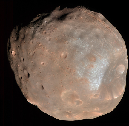 Phobos as Seen by HiRISE